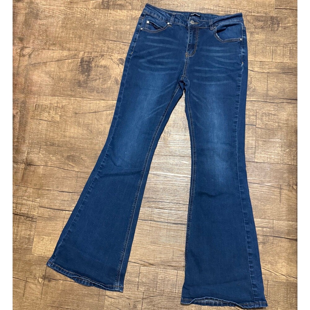 Flamingals by flamingo flare bootcut western darkwash jeans